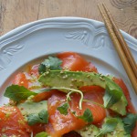 Salade zalm en avocado